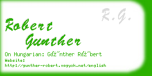 robert gunther business card